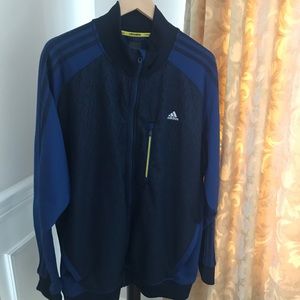 ADIDAS CLIMALITE 3 STRIPE Sz XXL Men's FULL ZIP
